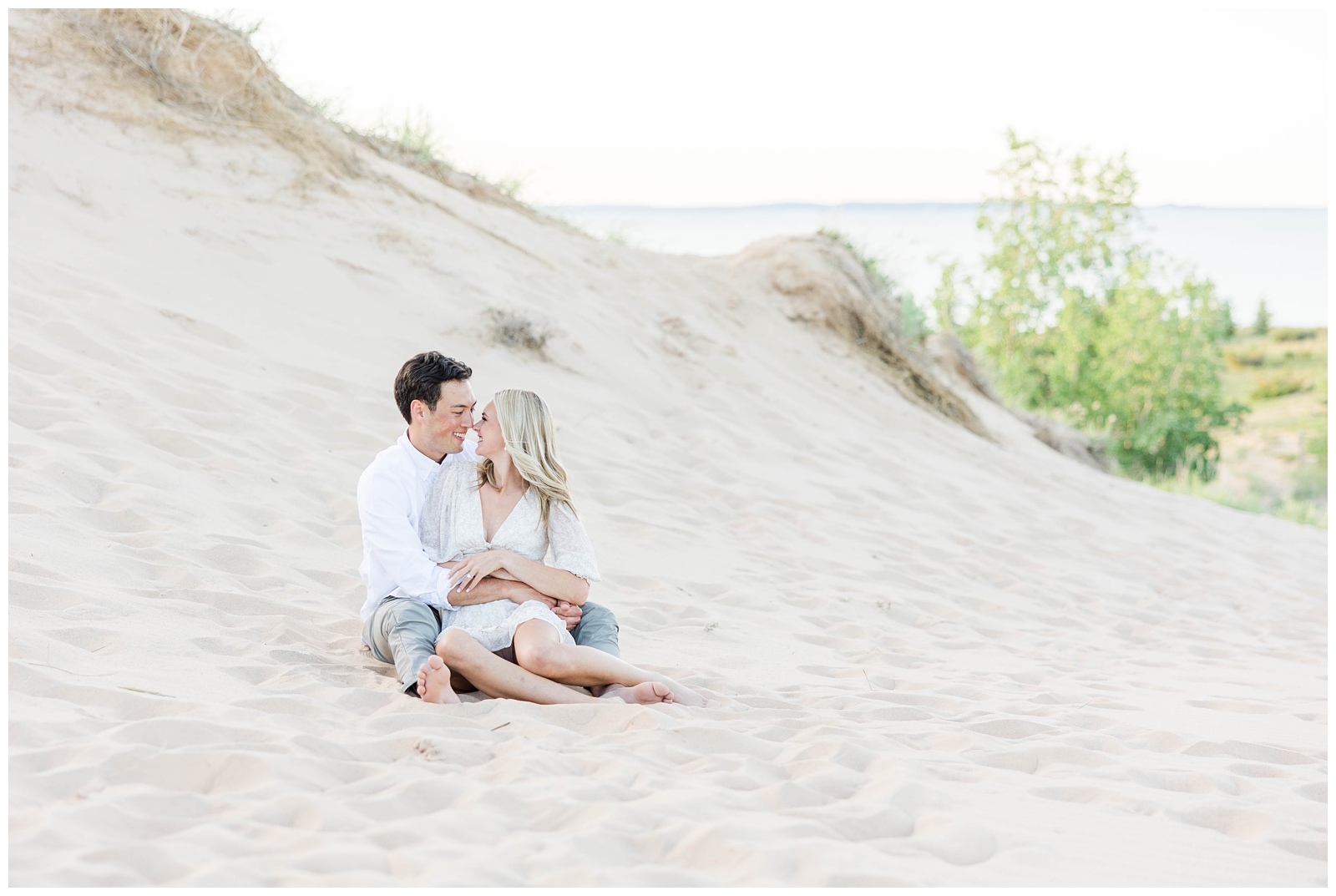 Engagement photos at Sleeping Bear Dunes