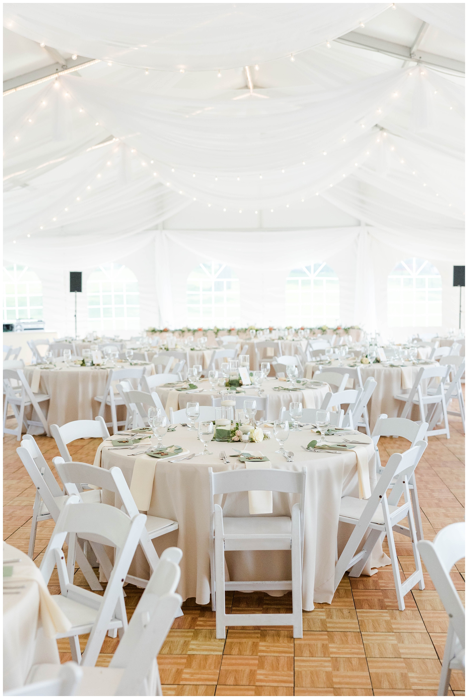 Tented wedding reception venue in Michigan