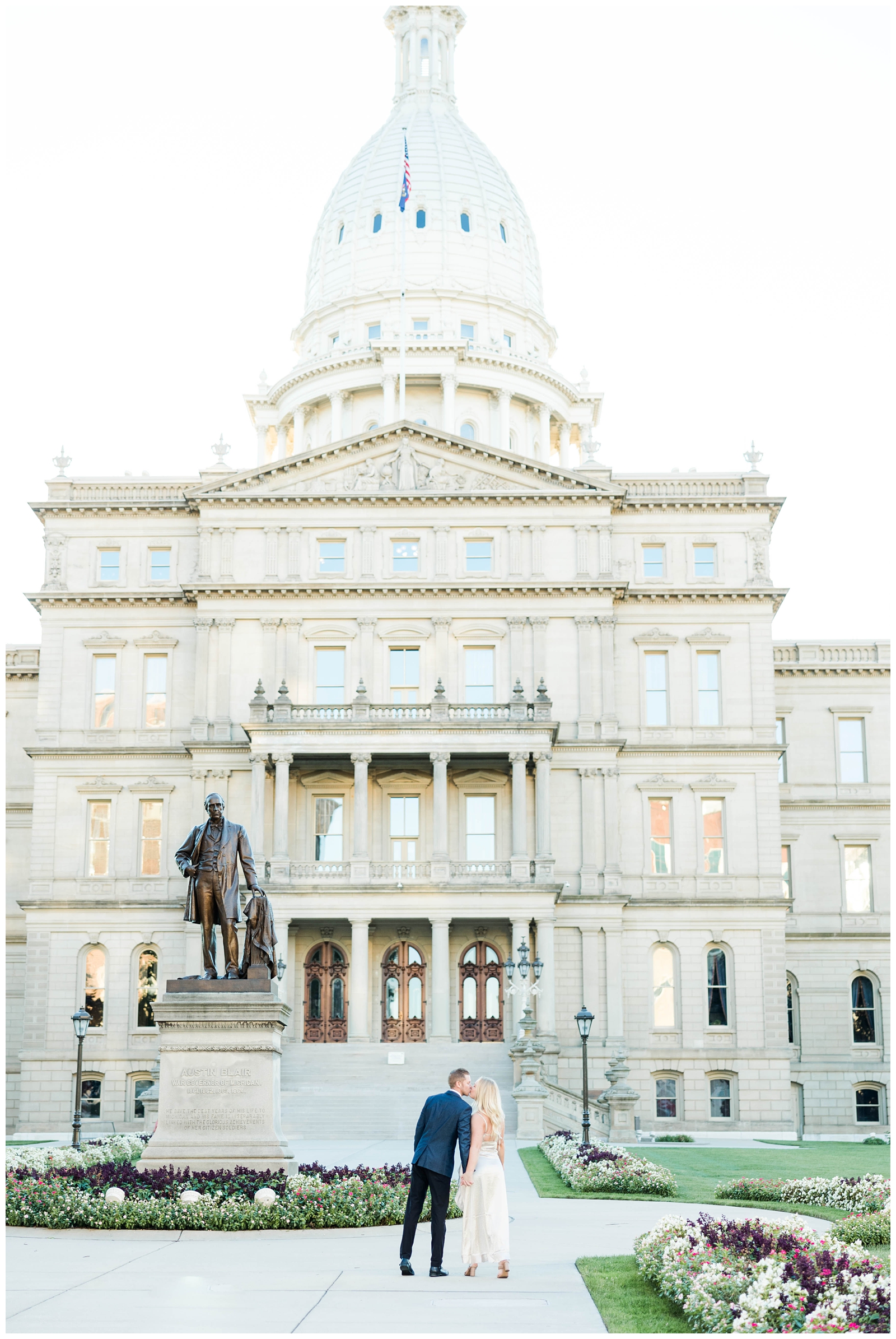 Michigan State Capitol engagement photos