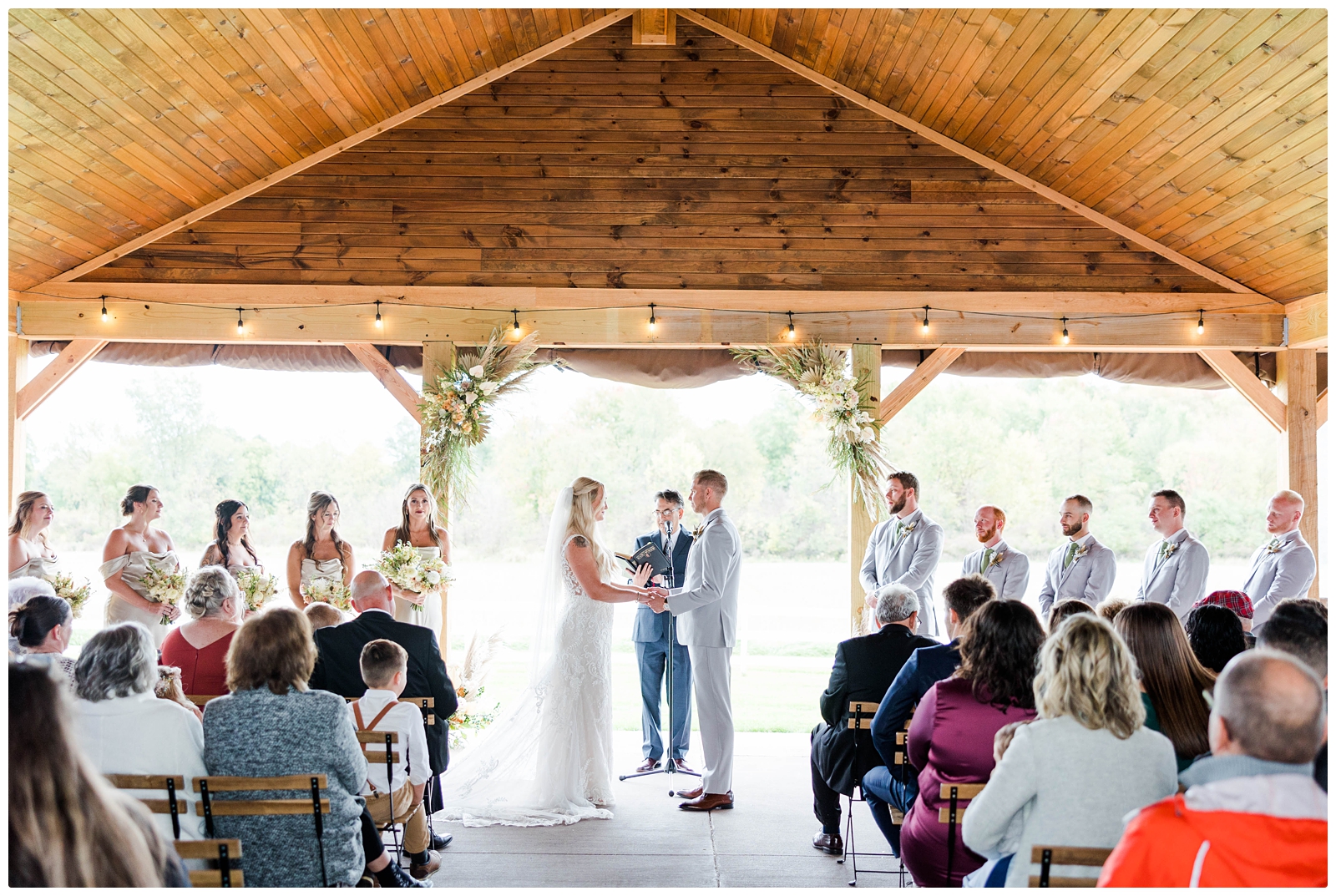 wedding ceremony at bear creek farm