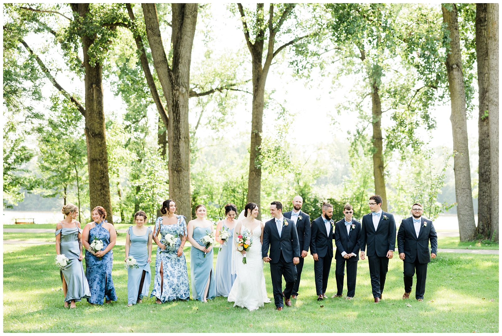 wedding party walking photo