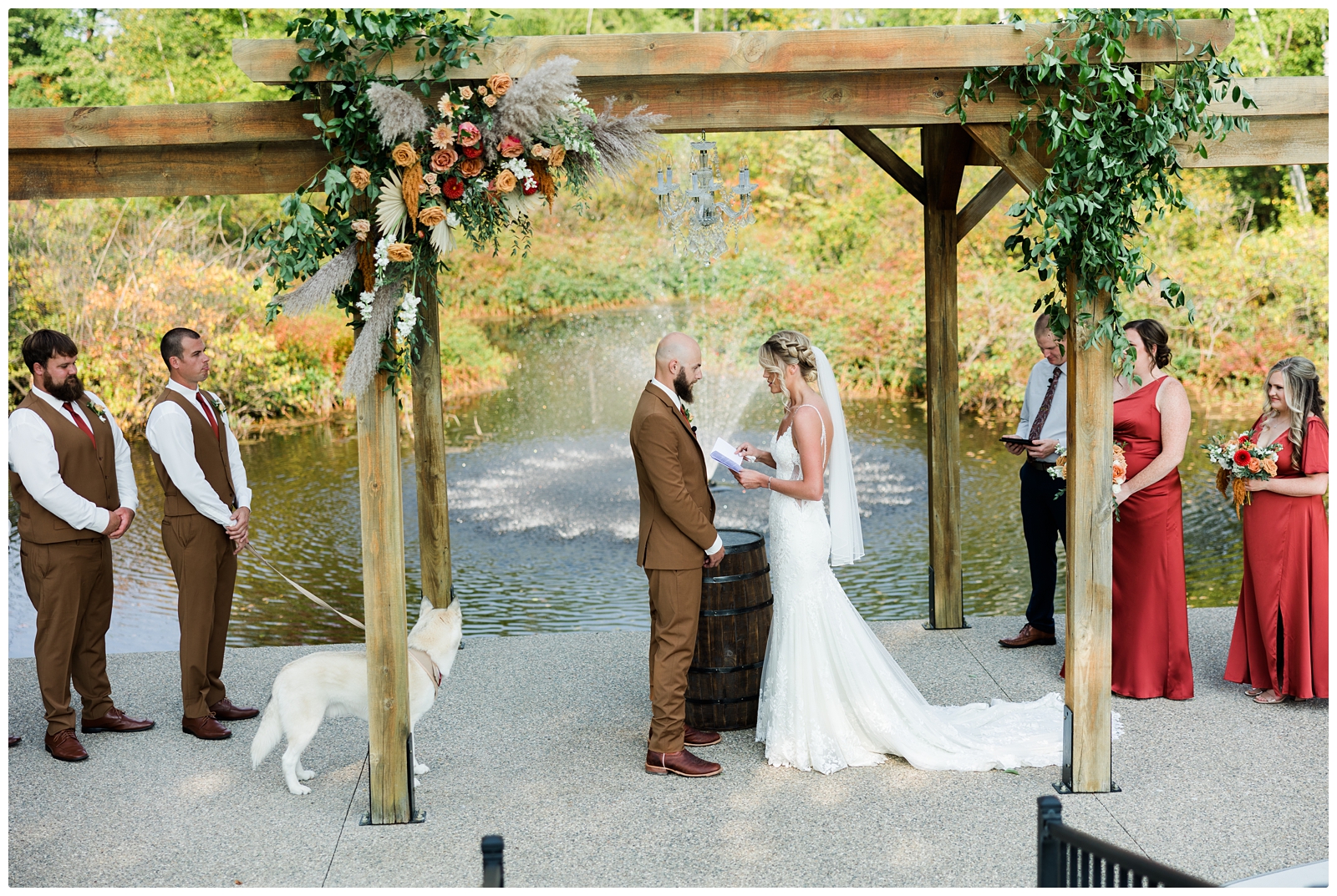 wedding ceremony at Birchview Outdoor Wedding and Event Center