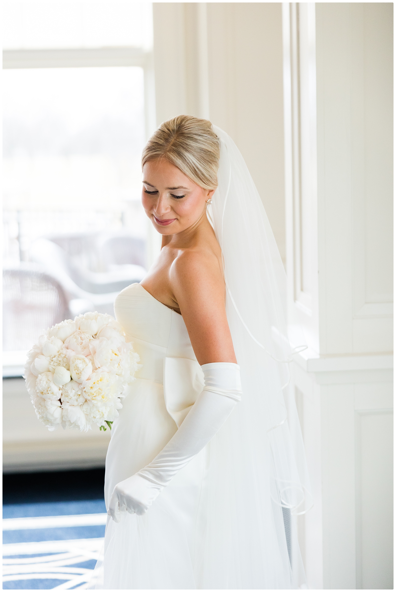 classic bridal portrait at her Midland MI wedding