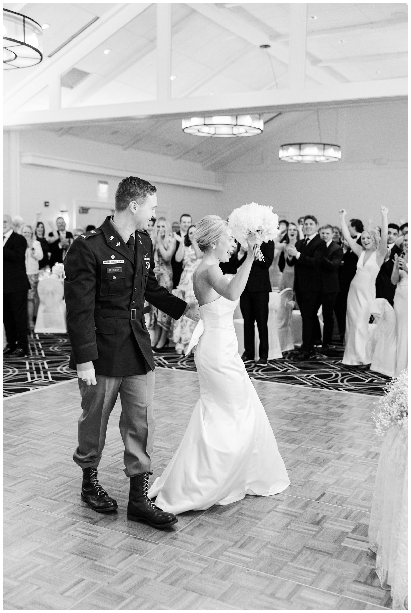 bride and groom introduction at Midland MI wedding reception