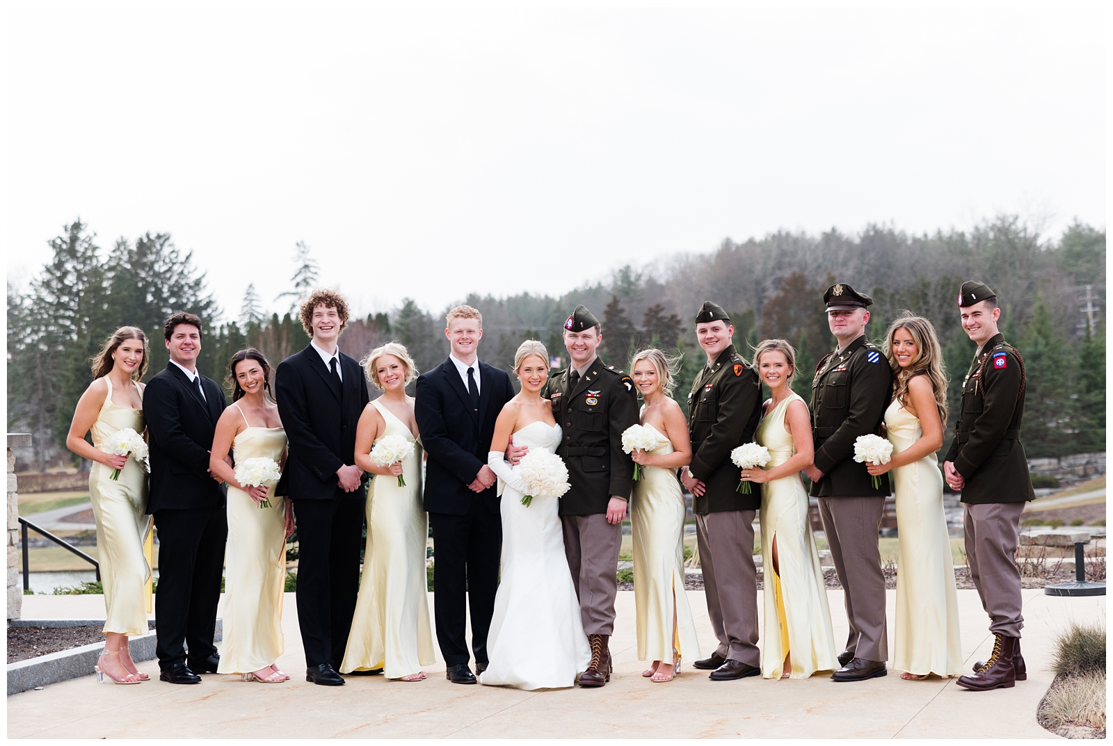 wedding party photos at Midland MI wedding