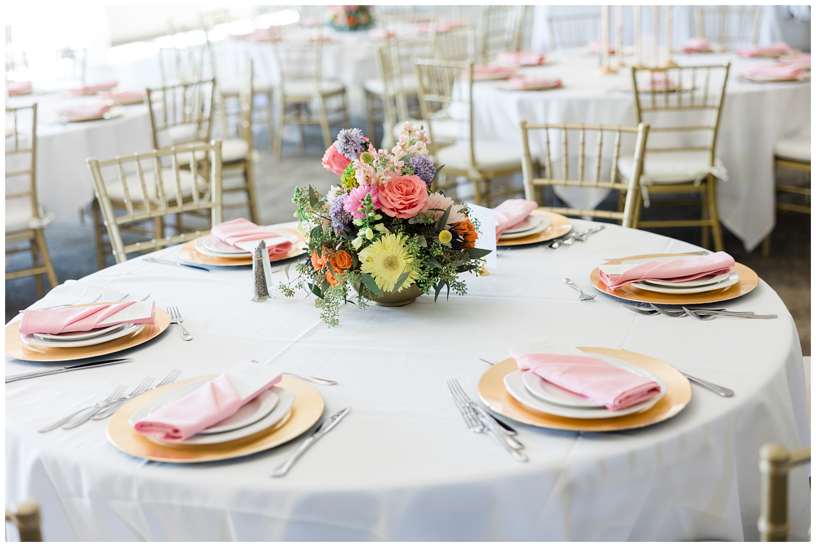 Greystone Golf Club & Banquet Center wedding reception decor